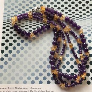 Vintage amber/amethyst necklace 😘❤️😊